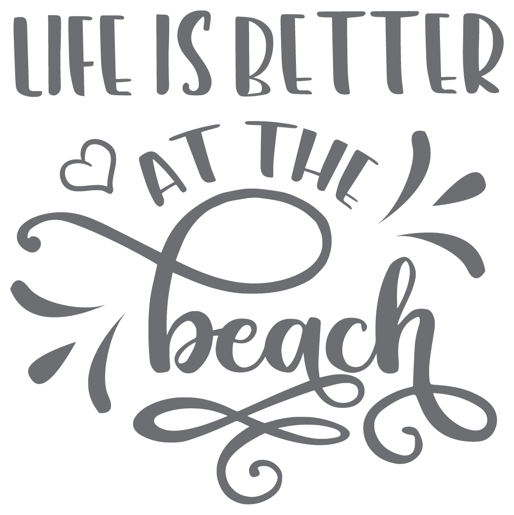 ShopVinylDesignStore.com Life Is Better At The Beach with Hearts Jeep Shop Vinyl Design decals stickers