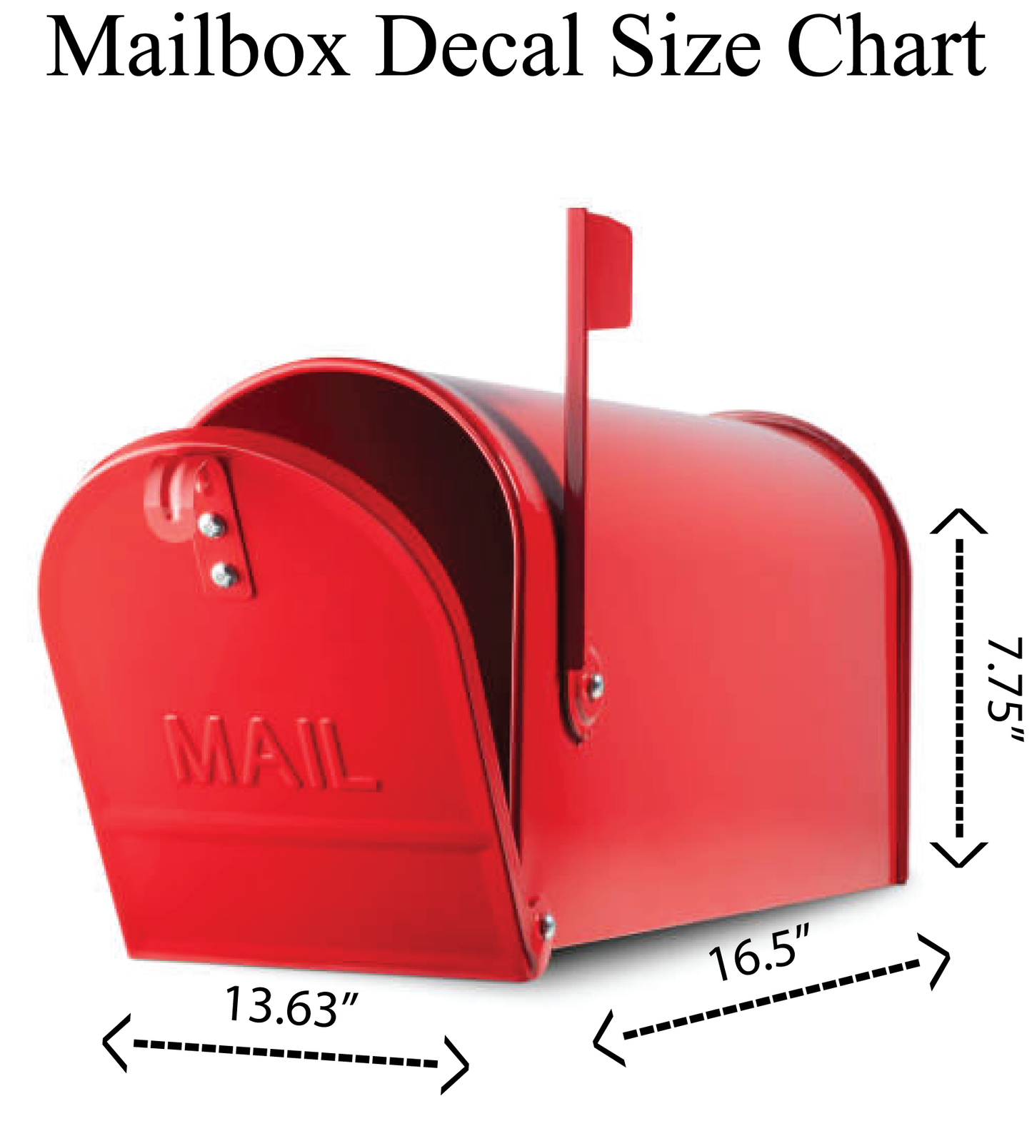ShopVinylDesignStore.com Mailbox Style 1001 Wide Shop Vinyl Design decals stickers