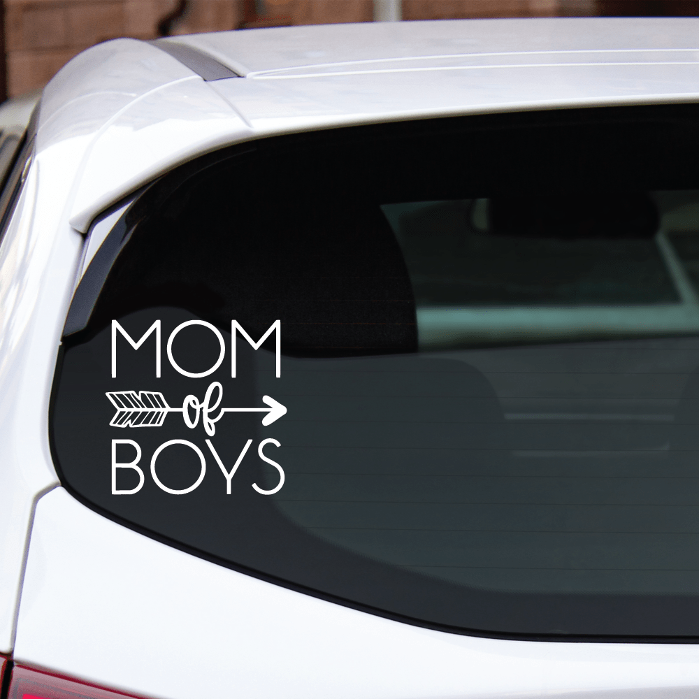 ShopVinylDesignStore.com Mom of Boys Wide Shop Vinyl Design decals stickers