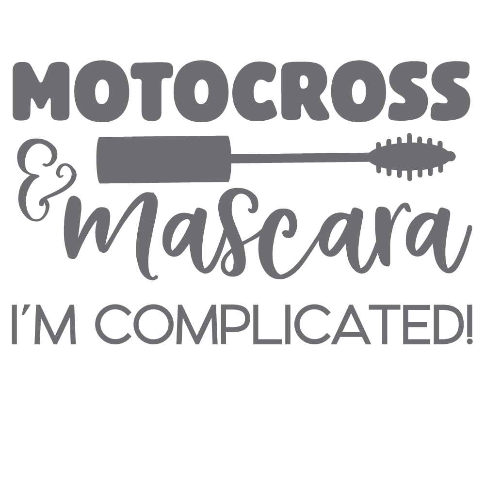 ShopVinylDesignStore.com Motocross and Mascara I'm Complicated Wide Shop Vinyl Design decals stickers