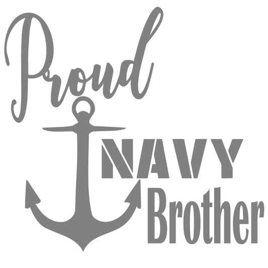 ShopVinylDesignStore.com Proud Navy Brother Wide Shop Vinyl Design decals stickers