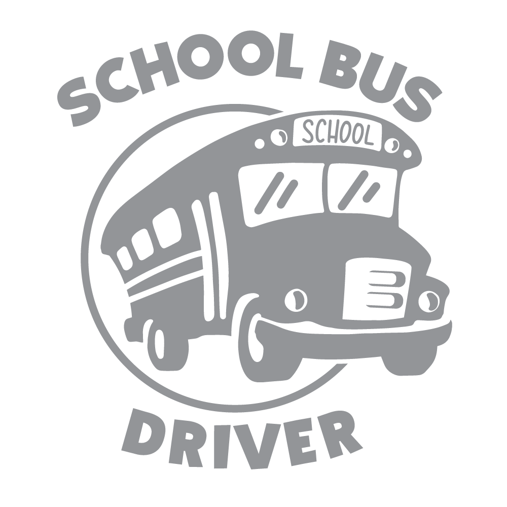 ShopVinylDesignStore.com School Bus Driver Wide Shop Vinyl Design decals stickers