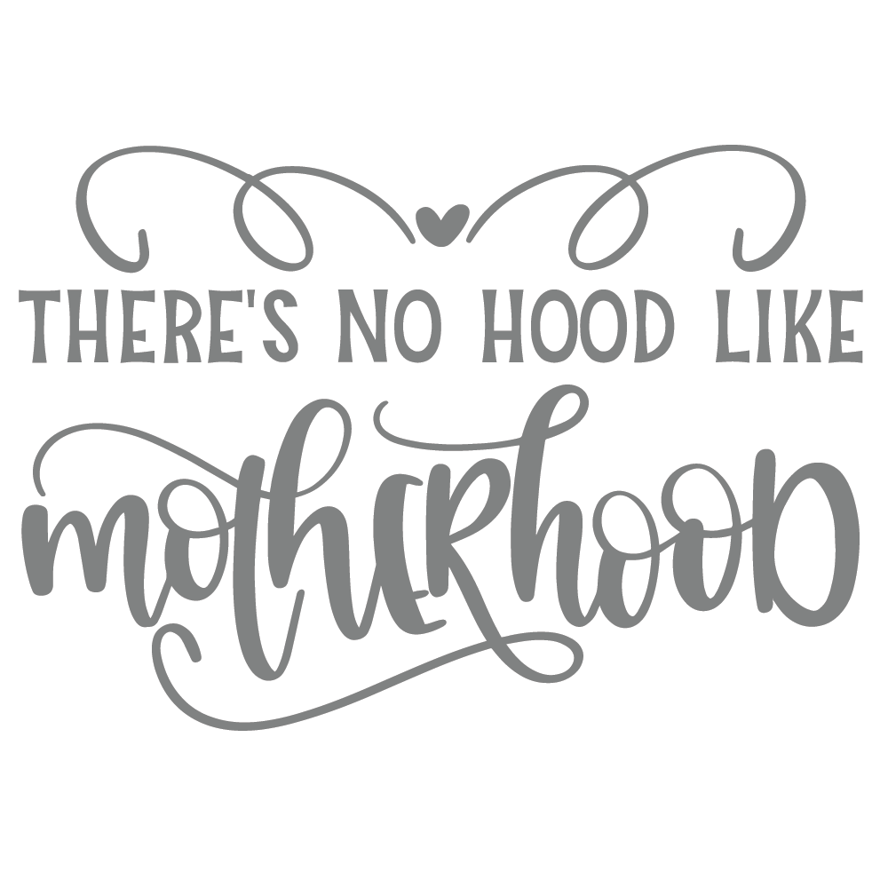ShopVinylDesignStore.com There's No Hood Like Motherhood Wide Shop Vinyl Design decals stickers